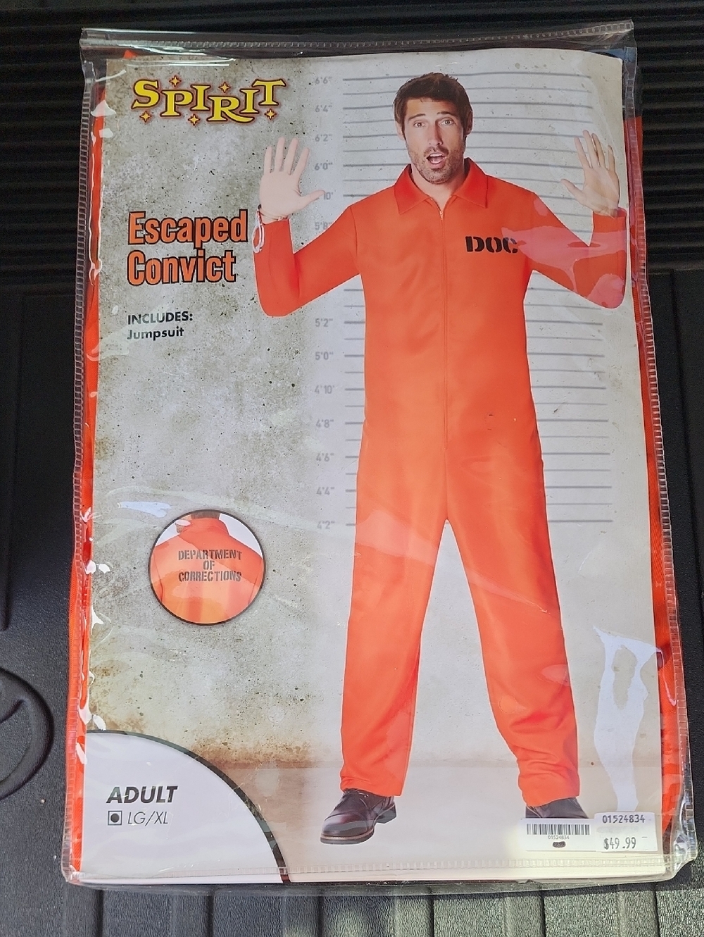 Spirit Orange Escaped Convict Jumpsuit Costume